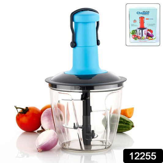 6 Blades Manual Hand-Press Vegetable Chopper (1100 ML / Mix Color) Signature kart