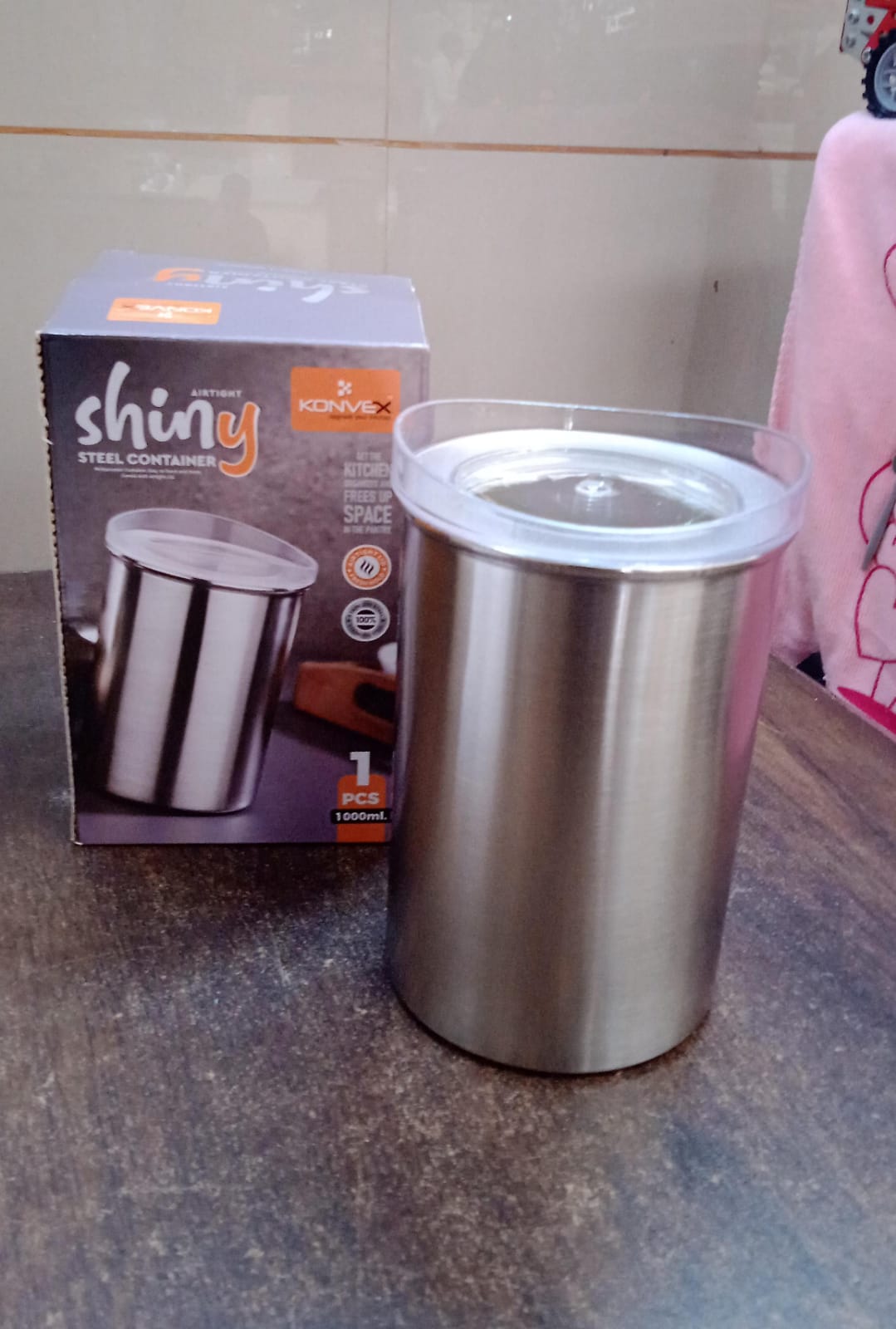 Stainless Steel Airtight Containers with See Through Lid (1 Pc / 1000 ML) Signaturekarts