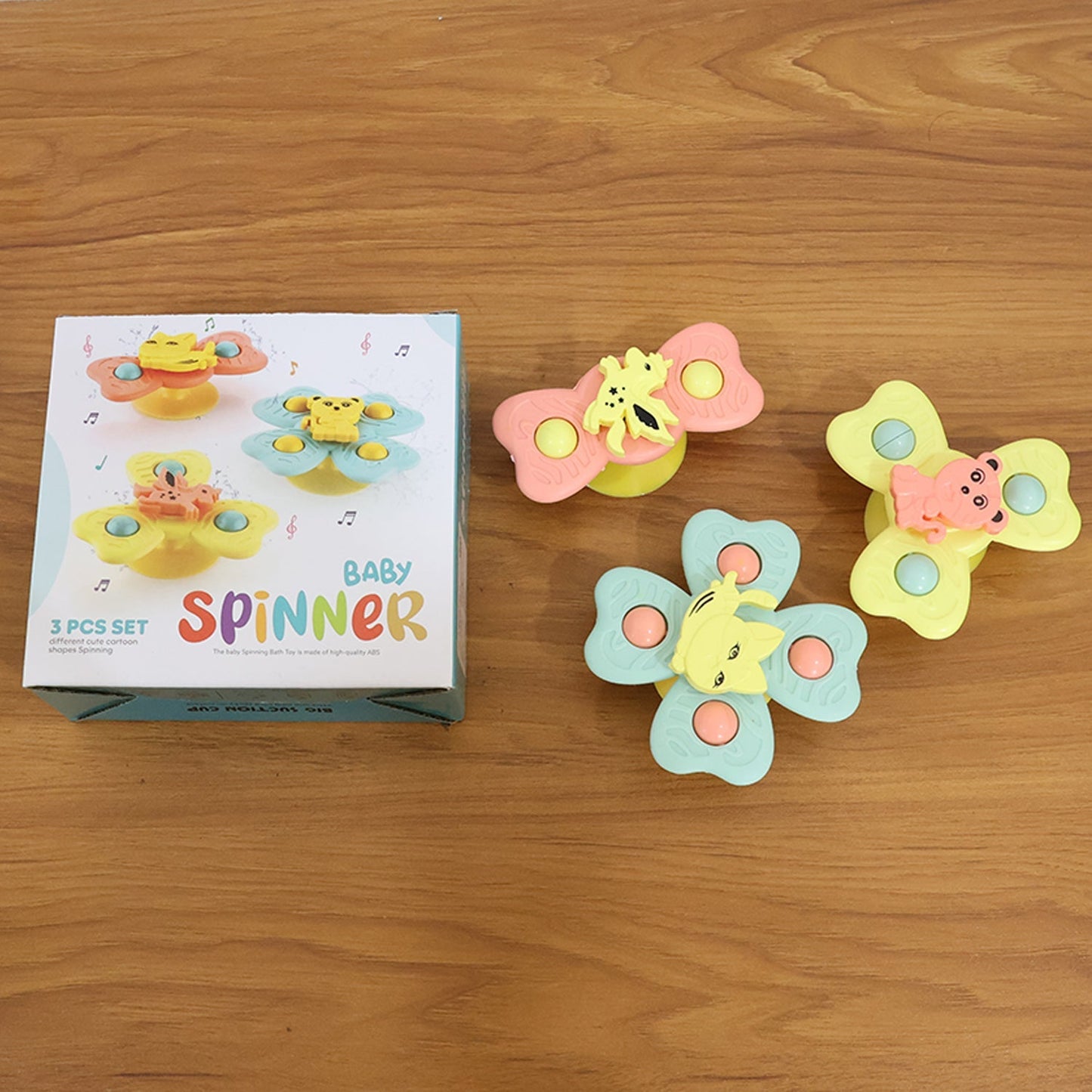 Buzzy Baby Spinner Toy Set – Suction Cup Spinning Toys (3 Pc Set) The Morsignaturekarts