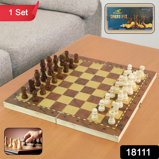 Foldable Wooden Chess Board Set (30 × 30 Cm / 1 Set) signaturekarts