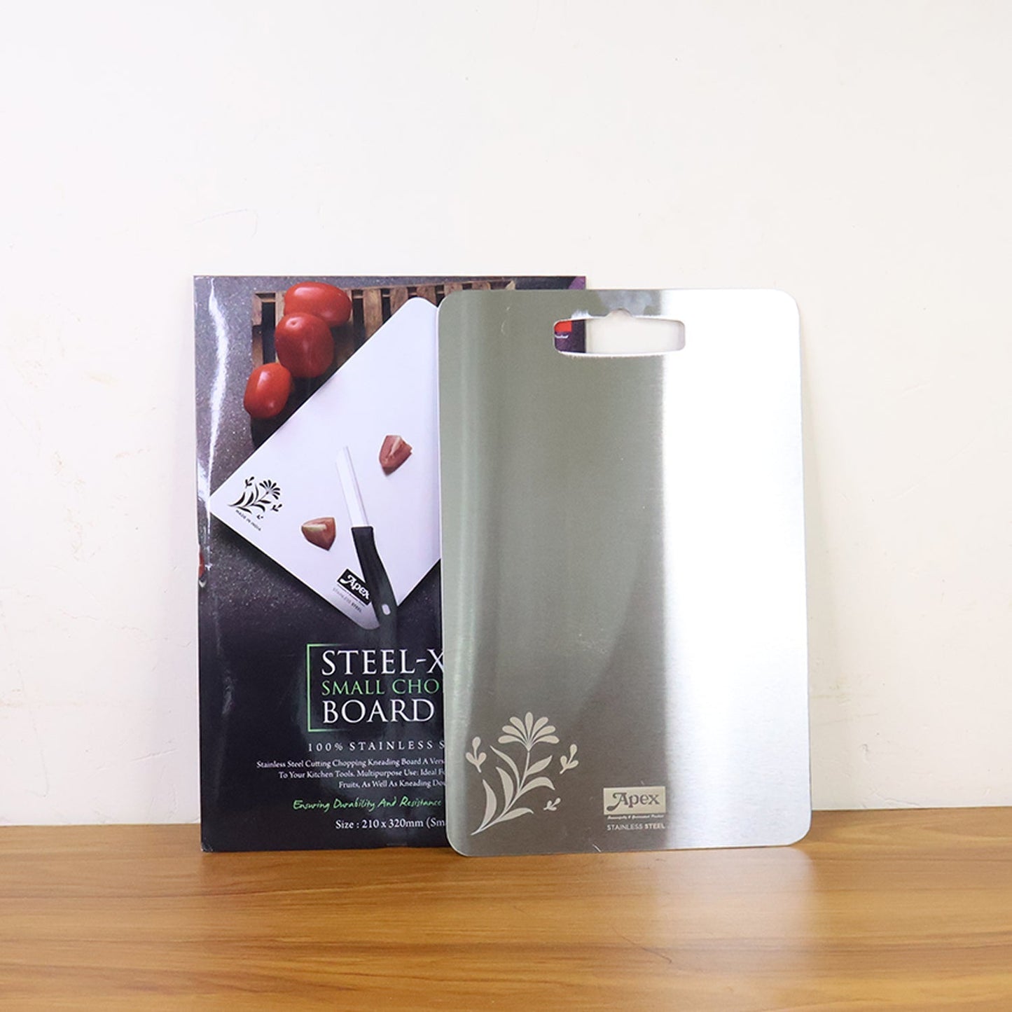 Apex Stainless Steel Multipurpose Small Chopping Cutting Board (210x320mm / 1 Pc) signaturekarts