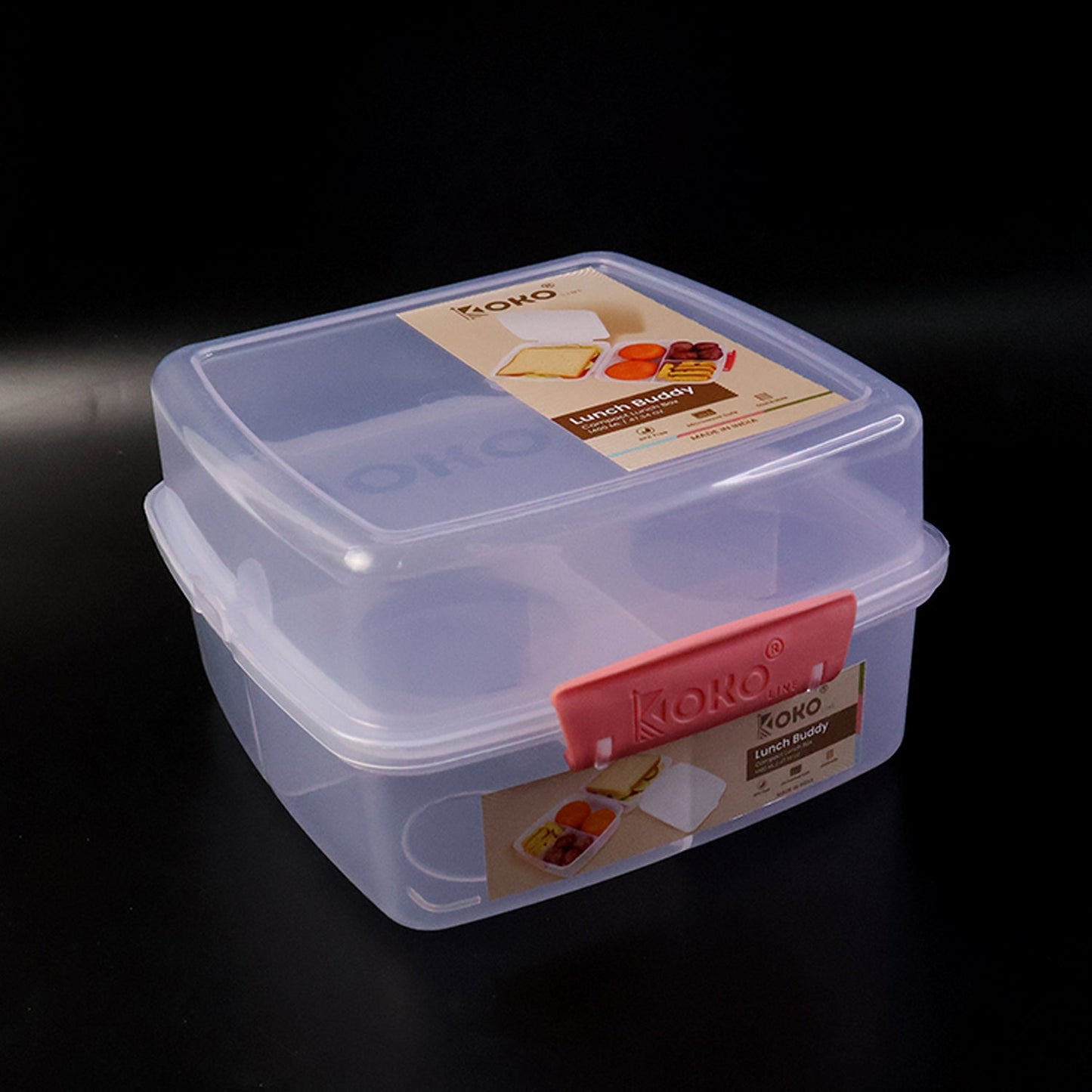 1 Large and 3 Small -Compartment 1400 ML Multipurpose Lunch Box (1400 ML / 1 Pc) The Morsignaturekarts