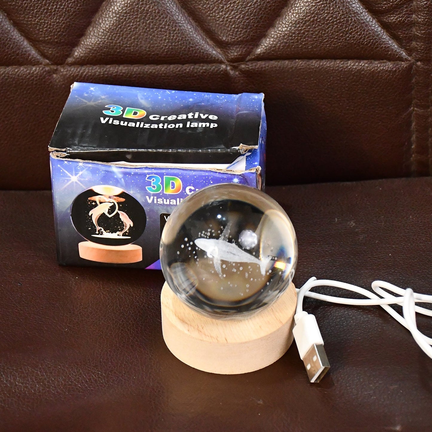 Fish 3D Crystal Ball lamps With Base (1 Pc) Signature kart