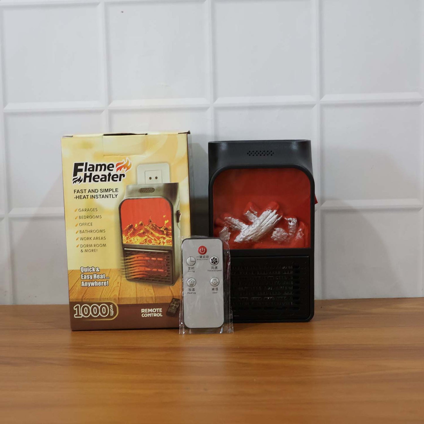 Portable Electric Fireplace lamp LED Flame Heater (1000w / 1 Pc) Signaturekarts