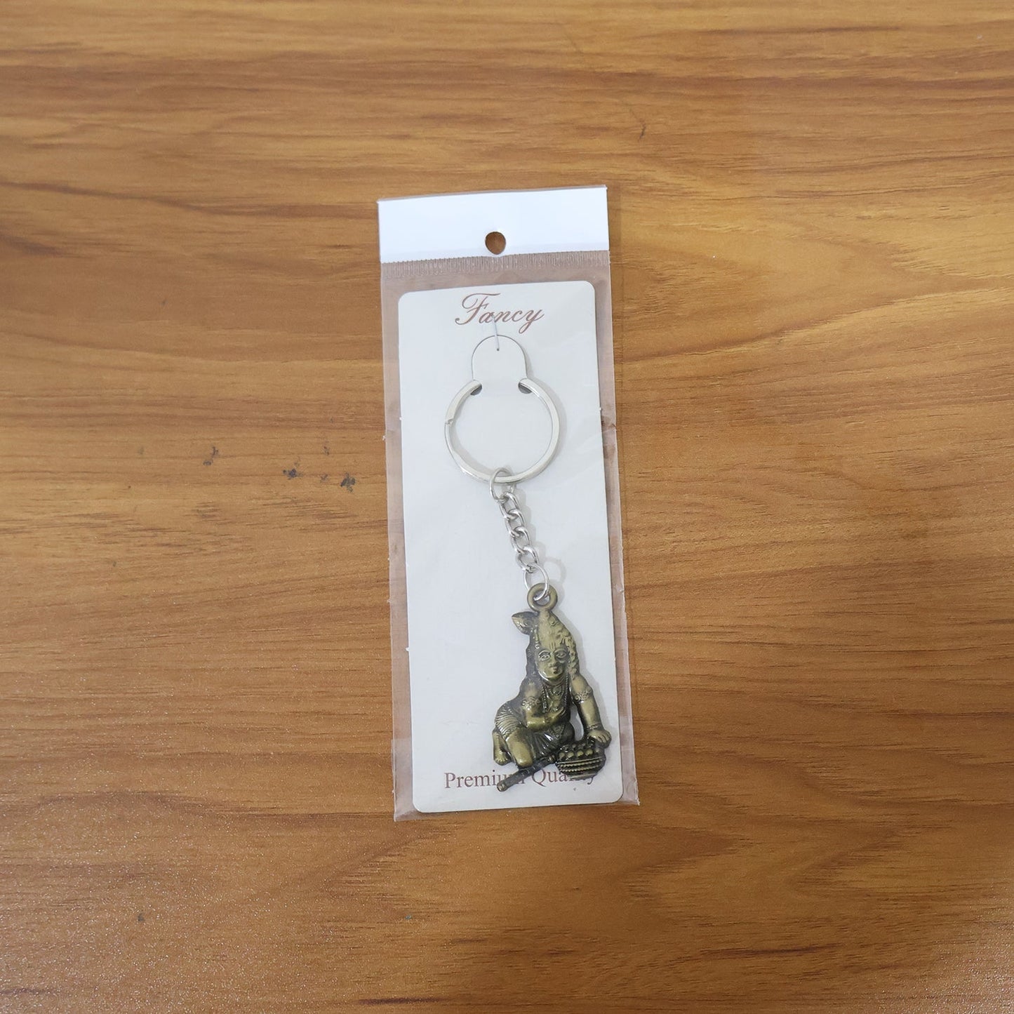 Premium Antique-Gold Metal Bal Krishna Makhan Chor Keychain (1 Pc) The Morsignaturekarts