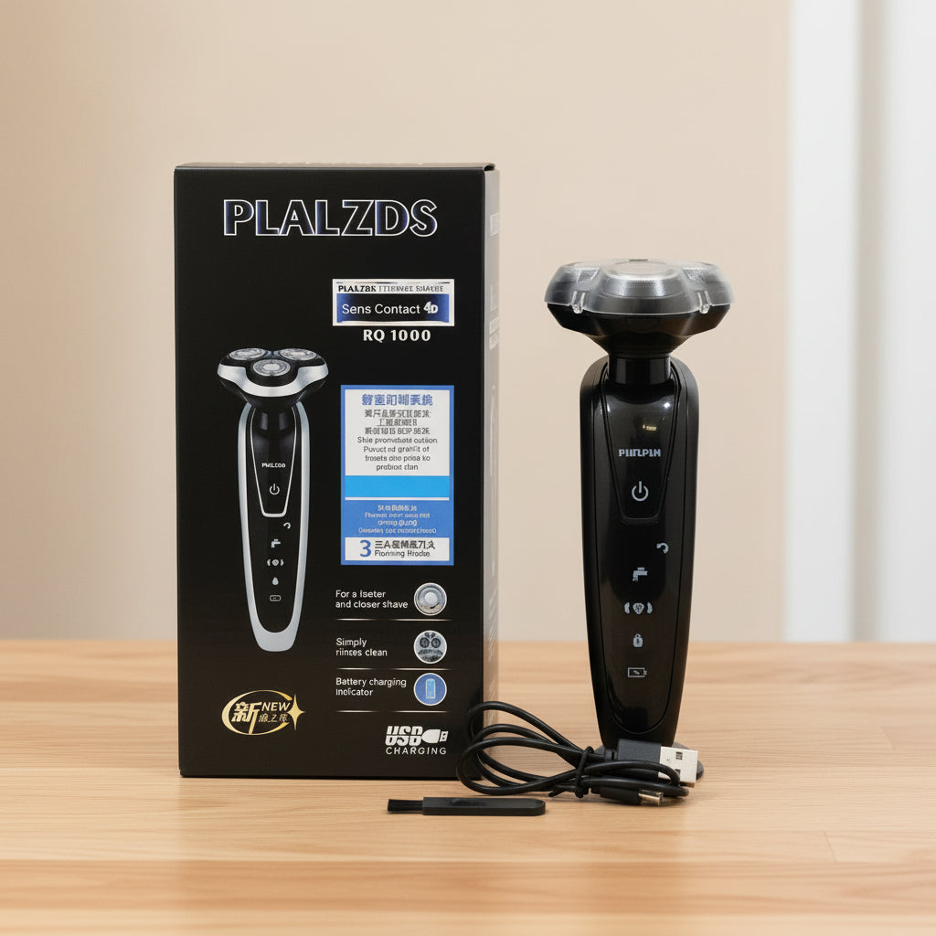 Rechargeable Electric Rotary Shaver Trimmer For Men (1 Set)