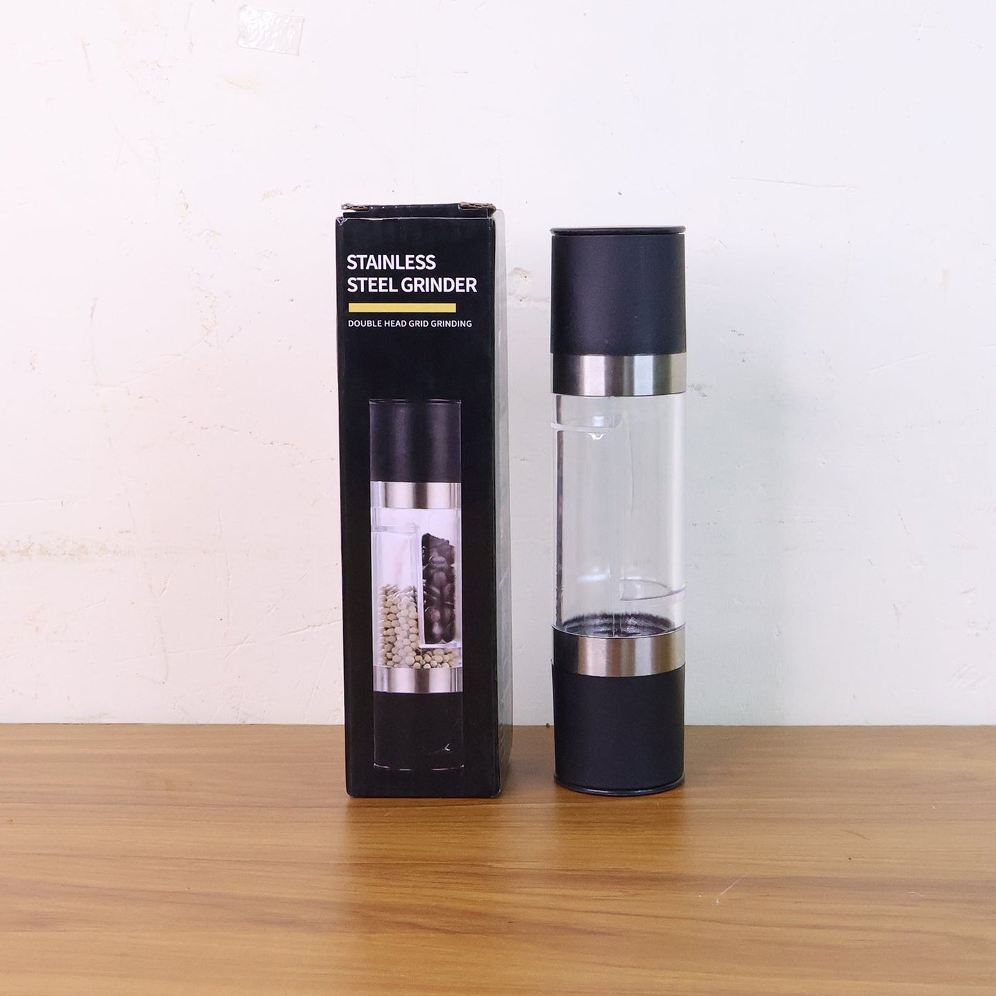 2-in-1 Stainless Steel Salt and Pepper Grinder Signature Kart