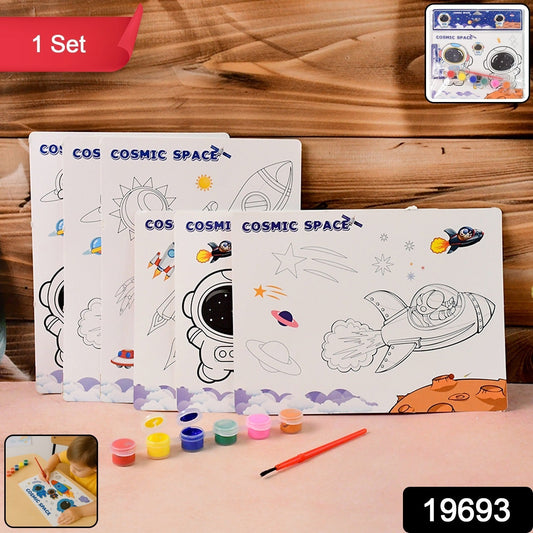 Cosmic Space Theme Kids Painting and Coloring Kit signaturekarts