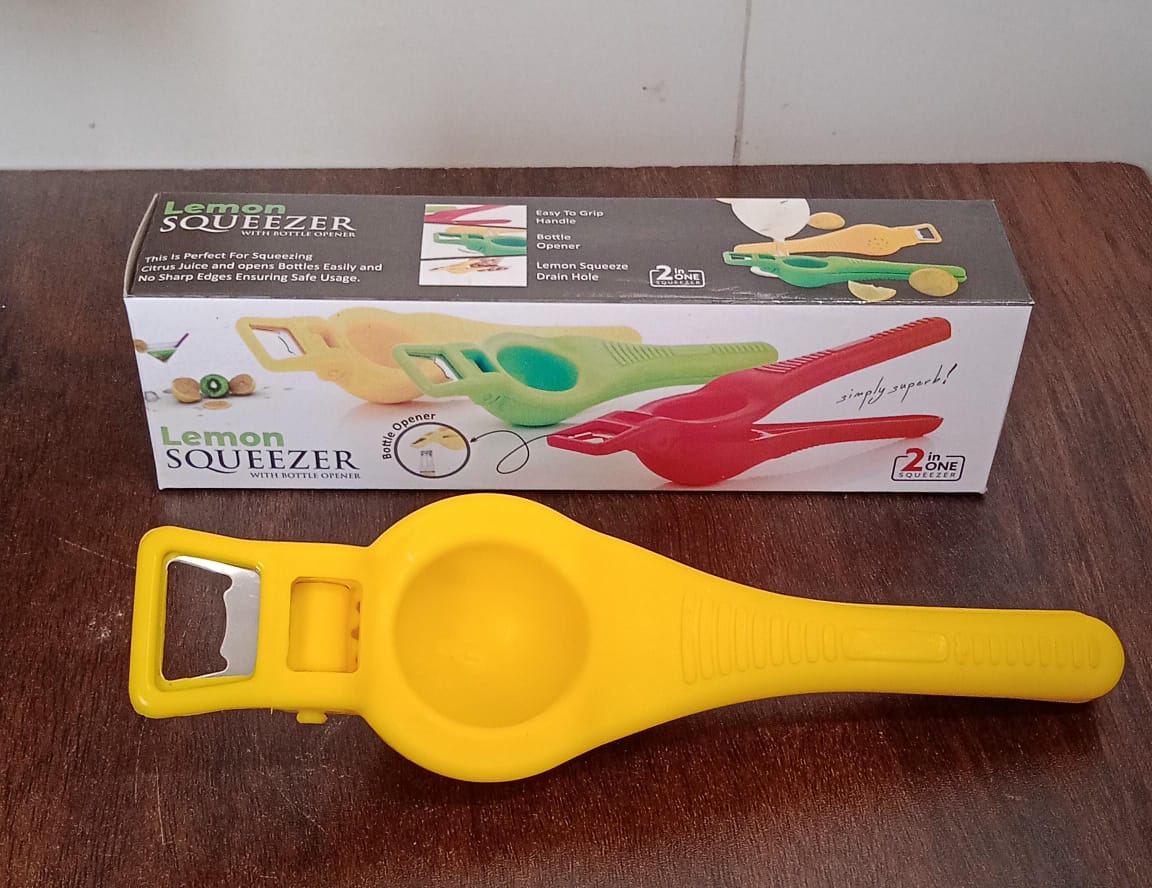 Kitchen 2 in 1 Unbreakable Lemon Squeezer and Bottle Opener (1 Pc) signaturekarts
