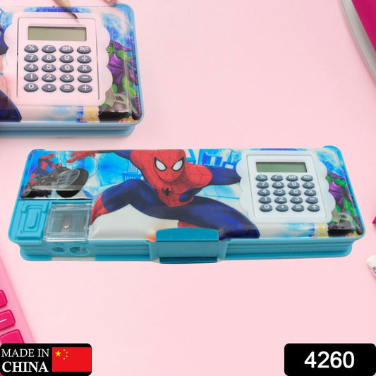 Cartoon Multi-functional Geometry Box with Calculator & Double Sharpener signaturekarts