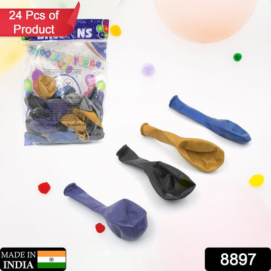 Balloons Kinds of Latex Balloons for Birthday / Anniversary / Valentine's / Wedding / Engagement Party Decoration Birthday Decoration Items for Kids Multicolor (24 Pcs Set) signaturekarts