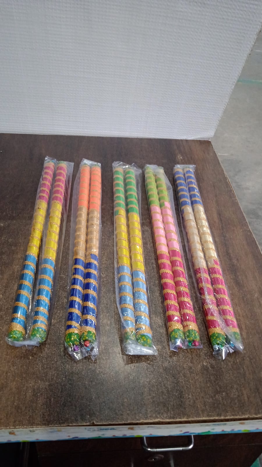 Traditional Decorative Dandiya Sticks Pair for Navratri, Garba (2 Pc) signaturekarts