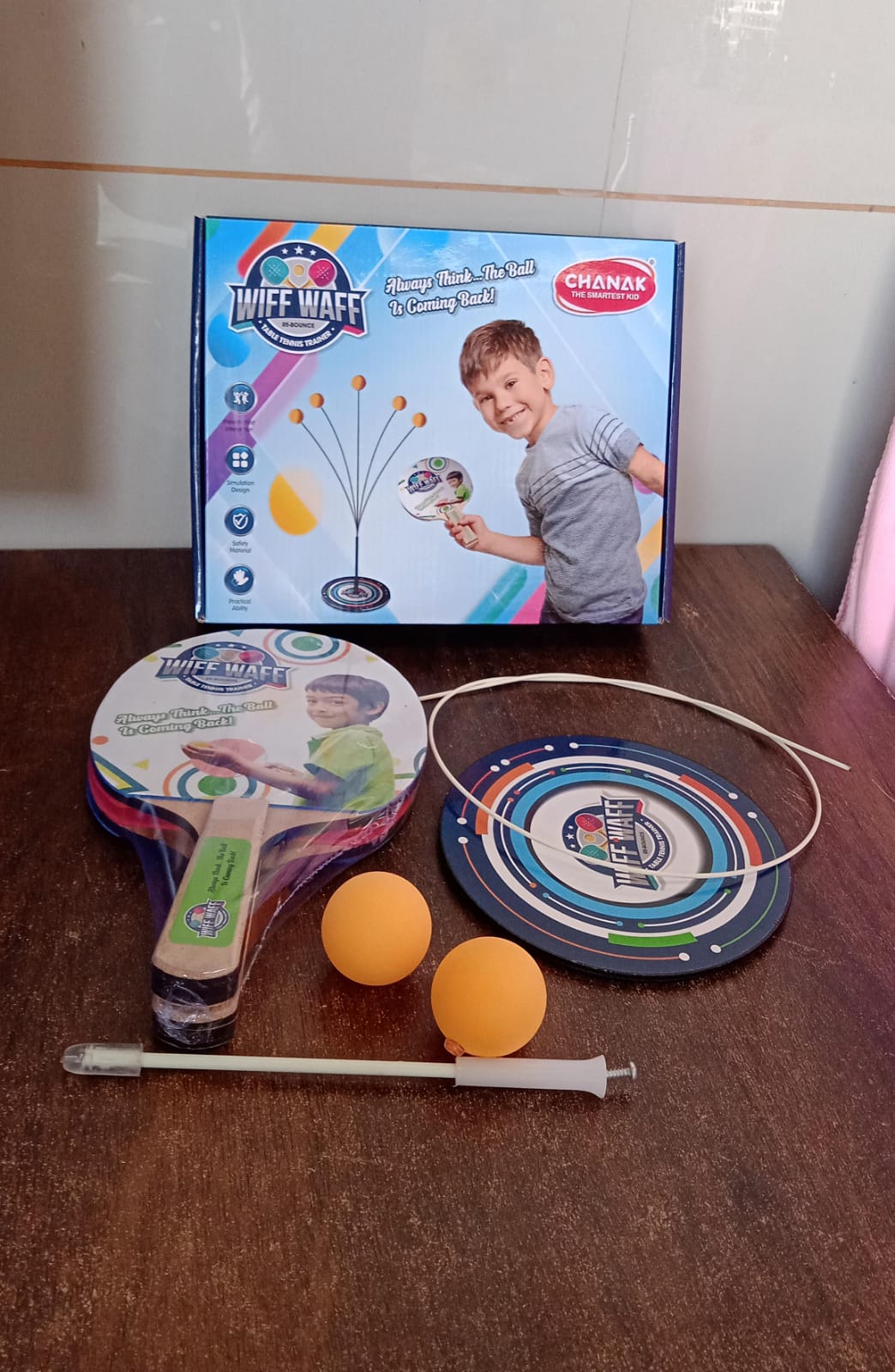 Portable Wiff Waff Rebound Table Tennis Trainer Set (1 Set) Signature Kart