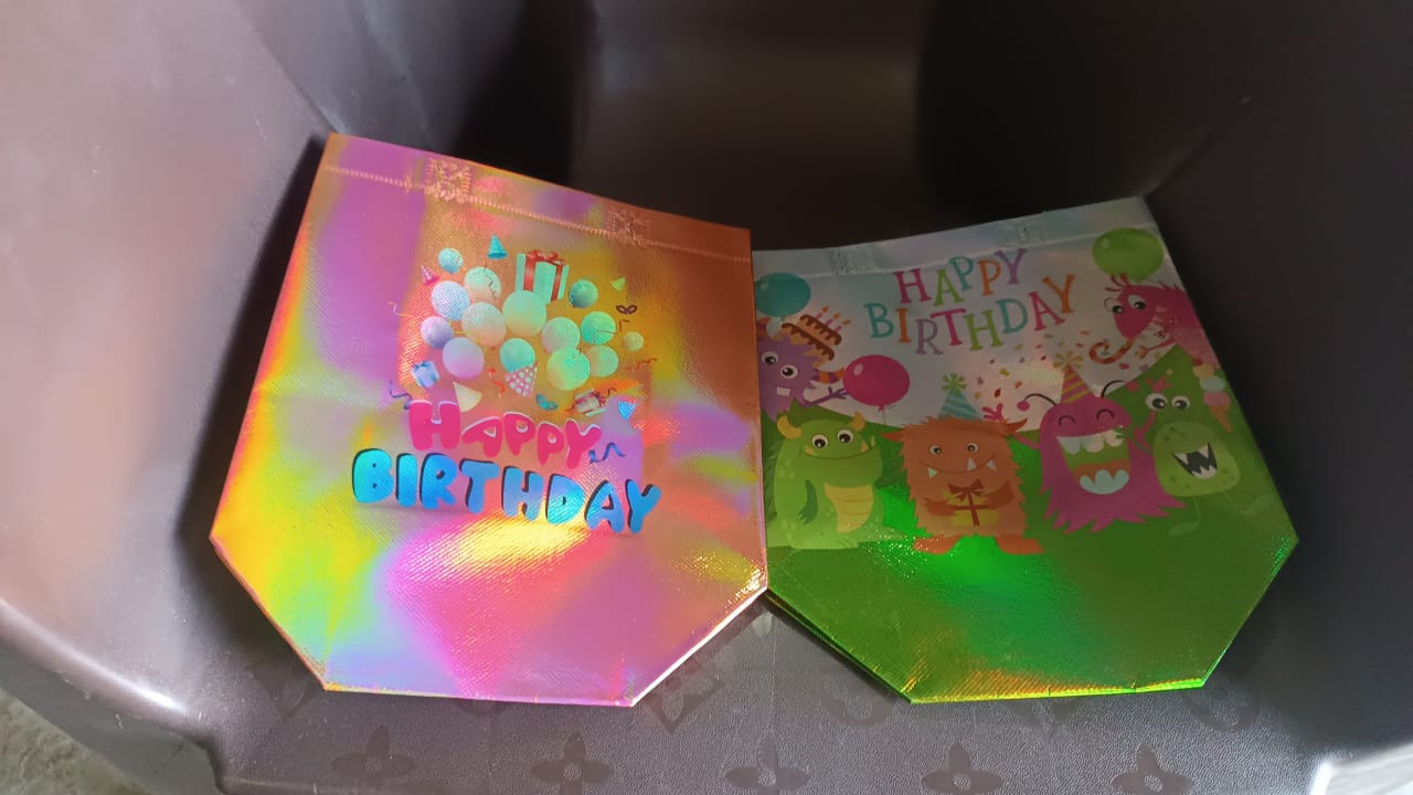 Birthday Gift Bag, Reusable Party Gift Bags (1 Pc / Mix Design) Signature kart