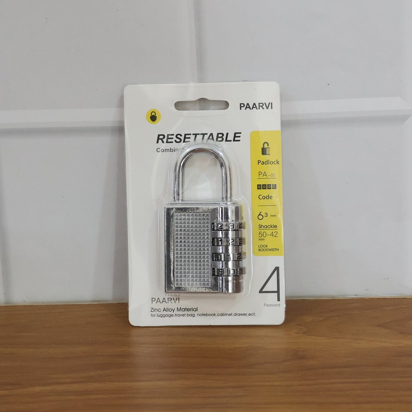 Heavy-Duty 4-Digit Resettable Combination Padlock (1 Pc) The Morsignaturekarts