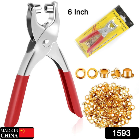 Grommet Setting Tool with 25 PCS Gold Eyelets Grommets Steel Hole Punch signaturekarts