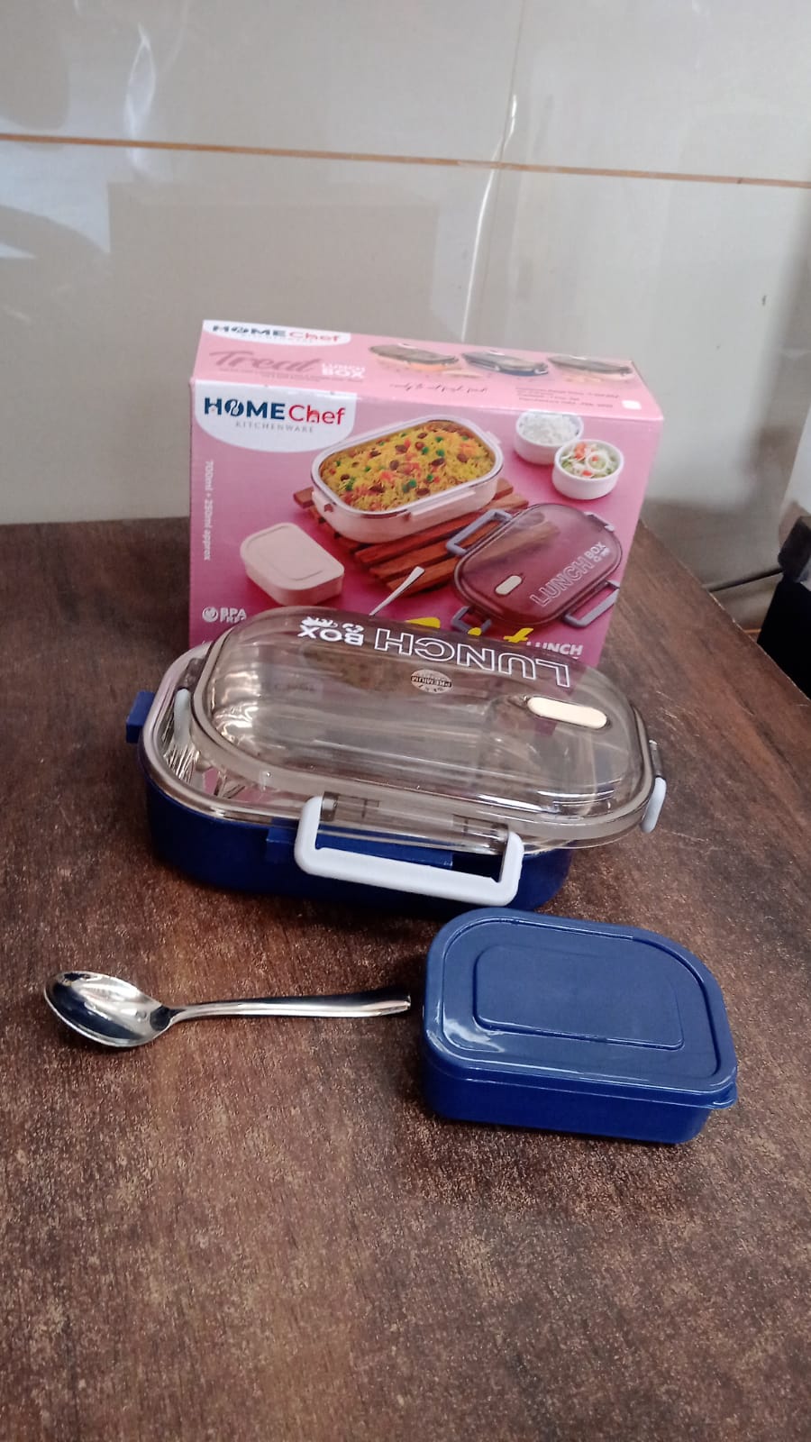 Home Chef Premium Airtight Steel Lunch Box Signature kart