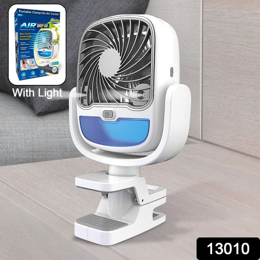 Air Portable Fan, Grip Go 3 Speed Small Fan, Great Stroller Fan, Travel or Desk Fan, Cordless Personal Evaporative Air Cooler, Universal Clamp for Indoor & Outdoor Use, 360 Degree Head Swivel, LED Color Changing Light signaturekarts