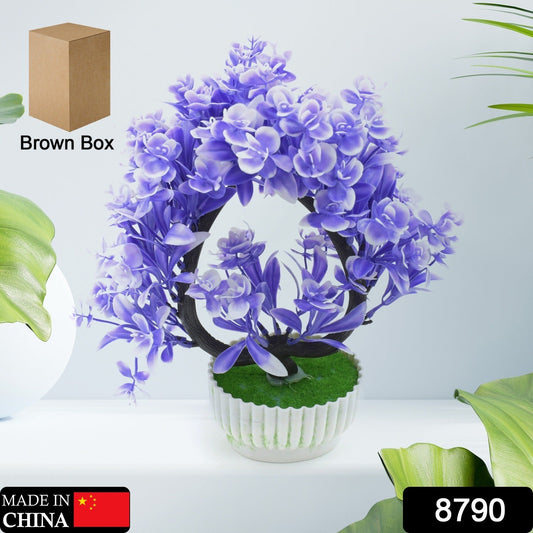 Artificial Flower Plant with Cute Pot – Perfect for Home & Office Decor (1 Pc) signaturekarts
