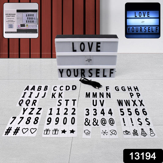 Black Mini A6 Magnetic Cinematic Light Box with 82 Characters and 10 Emojis (1 Set) Signaturekarts