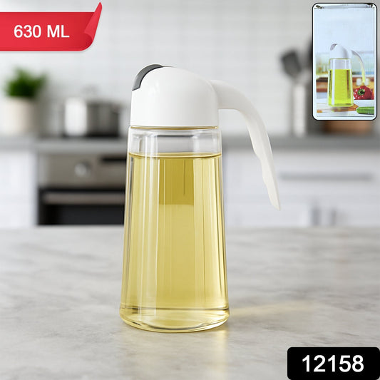 Kitchen Glass Oil Bottle Dispenser Automatic Opening Bottles 630 ML Signature kart