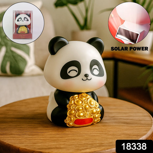 Solar Powered Moving Panda Car Dashboard Decoration – 1 Pc Signaturekarts