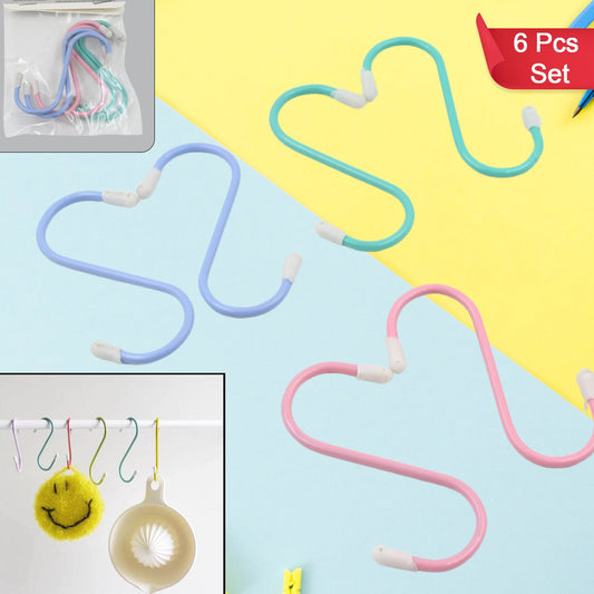 S Shape Metal Hooks for Hanging, Heavy Duty S Shaped Hooks (6 Pcs Set) signaturekarts