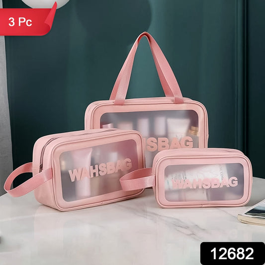 Cosmetic Pouch, Make up Bag for Home & Travel,Accessories Set of 3 Signaturekarts