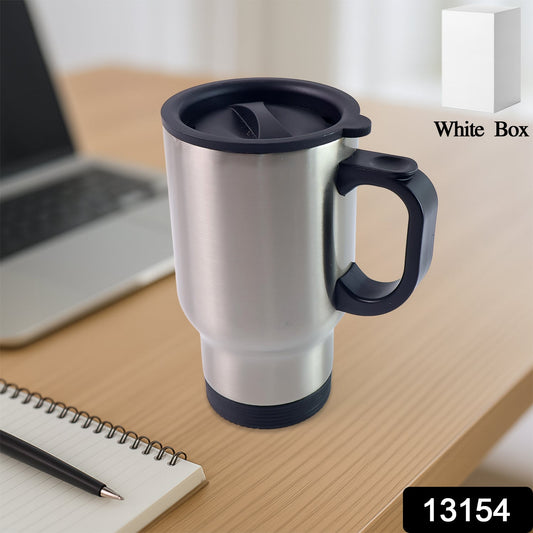 Stainless Steel Vacuum Glass Insulated Glass Coffee Cups, Tumbler (With Lid & Handle / 1 pc) signaturekarts