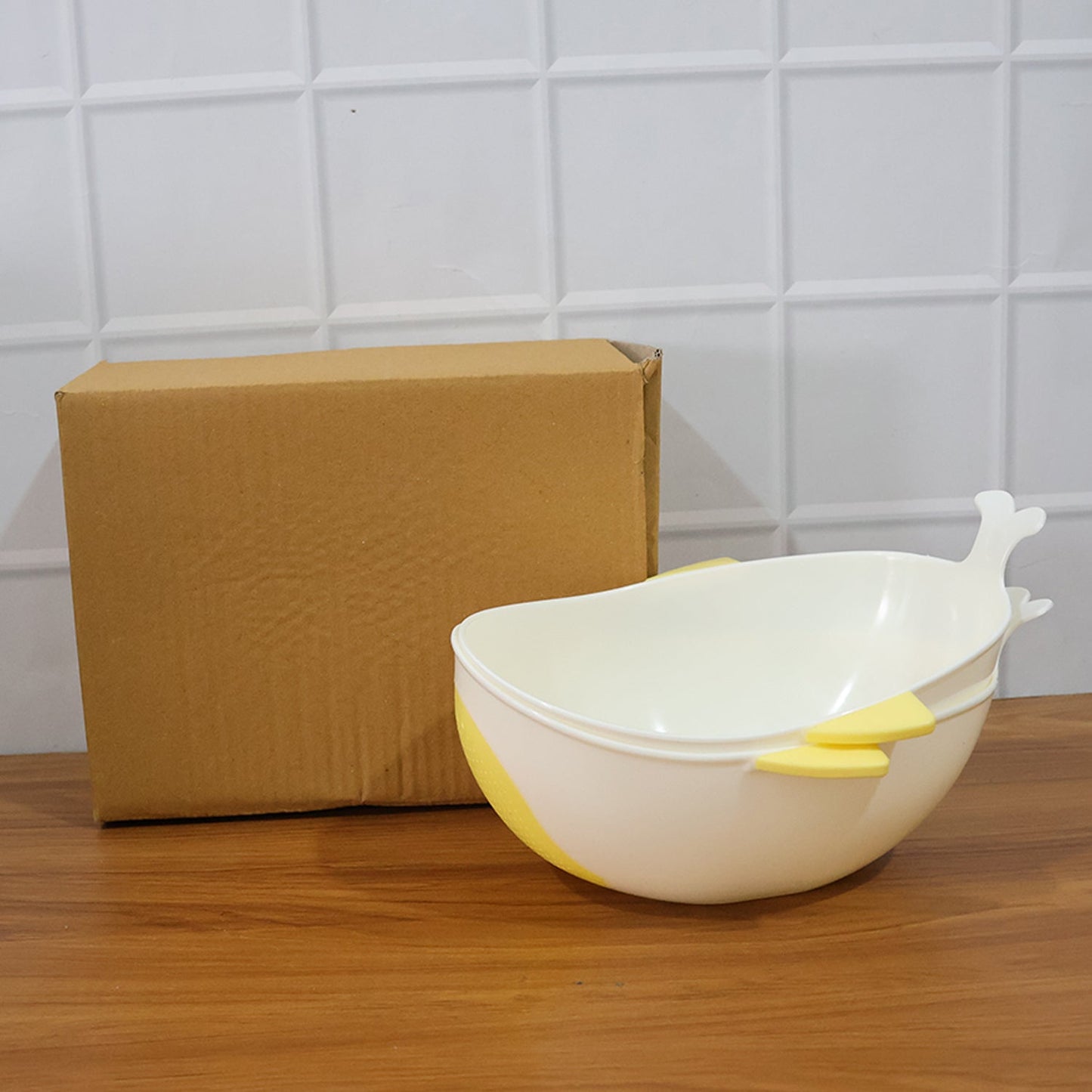 Plastic Rice Pulses Fruits Vegetable Noodles Pasta Washing Bowl and Strainer (2 Pc) The Morsignaturekarts