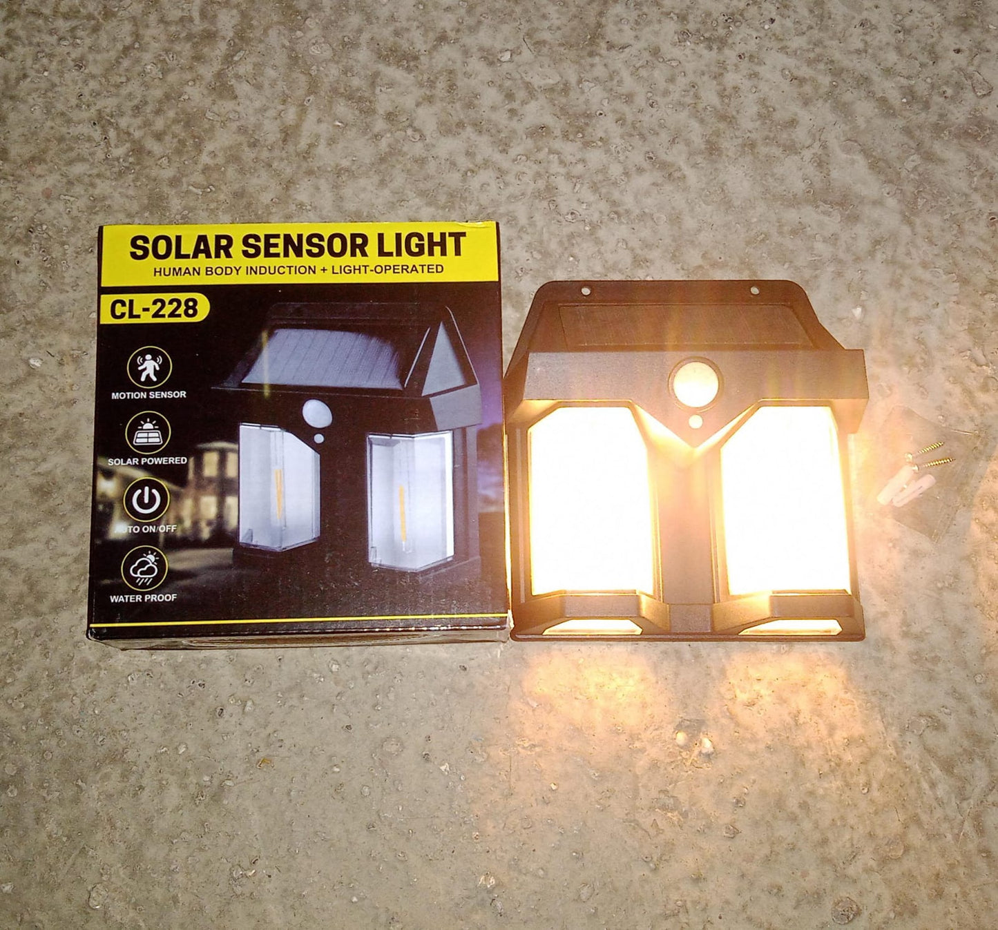Outdoor Solar Wall Lamp Waterproof High Quality Induction Garden Night Lamp 1 Pc signaturekarts