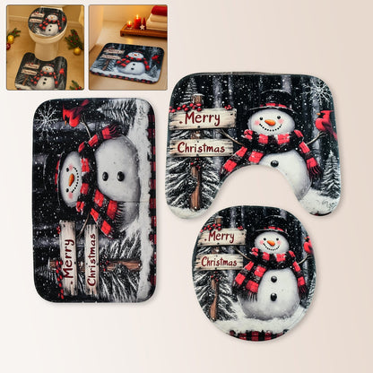 3 in 1 Mix Design Bathroom Mat - (1 Set) signaturekarts