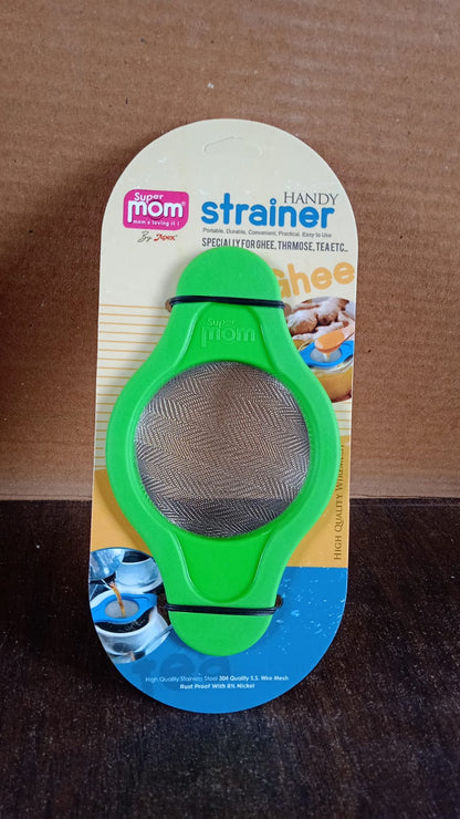 Supermom Stainless Steel Mesh Strainer with Dual Handle Plastic Frame (1 Pc) Signature Kart