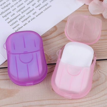 Travel Paper Soap Sheet with Mini Box (20 Sheets in a Pack Approx / Mix Color) Signaturekarts