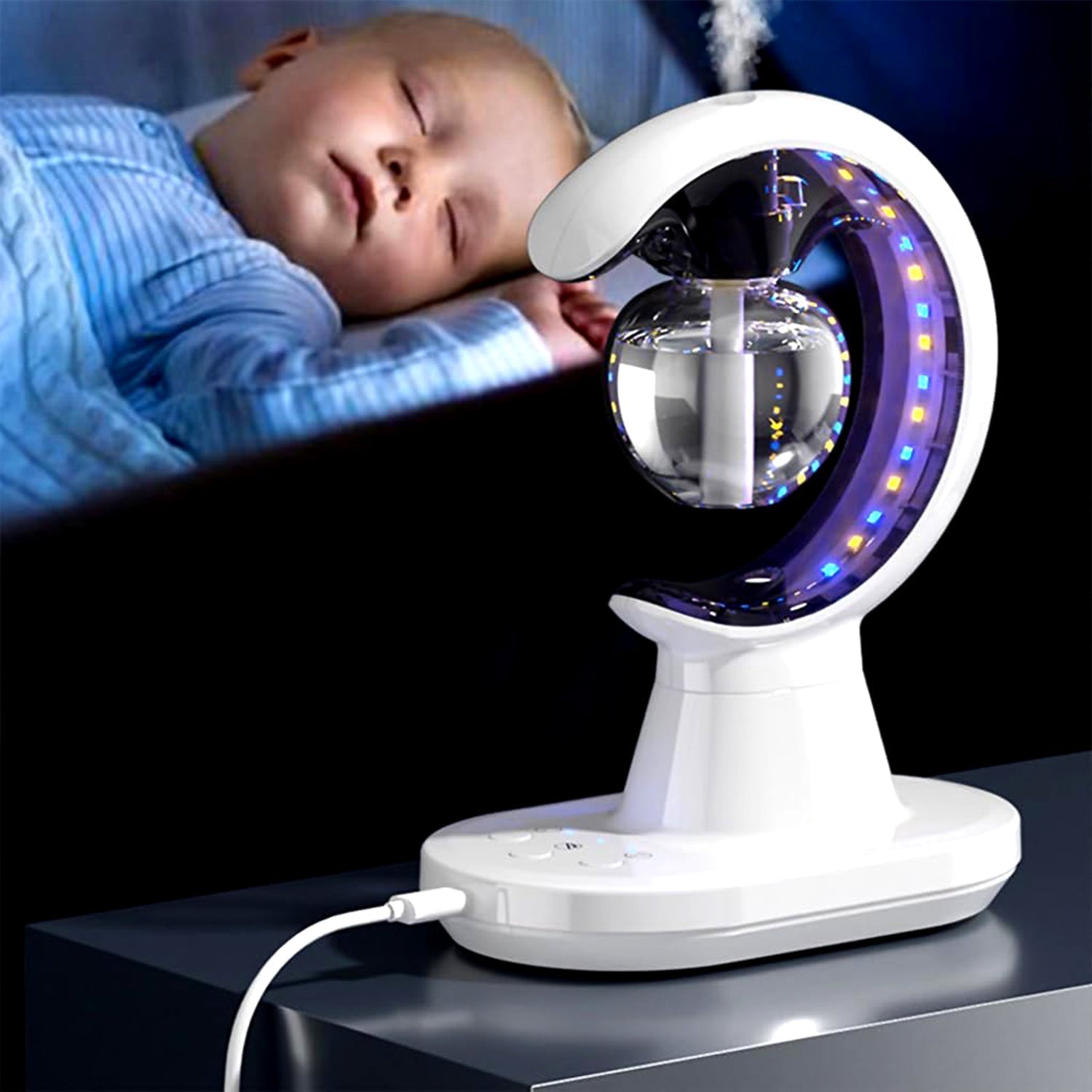 3-in-1 LED Lamp with Humidifier and Mosquito Repellent (1 Pc) signaturekarts