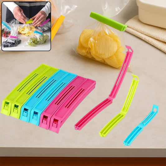 Plastic Snack Bag Clip Sealer Set (18 Pcs, Multicolour) signaturekarts