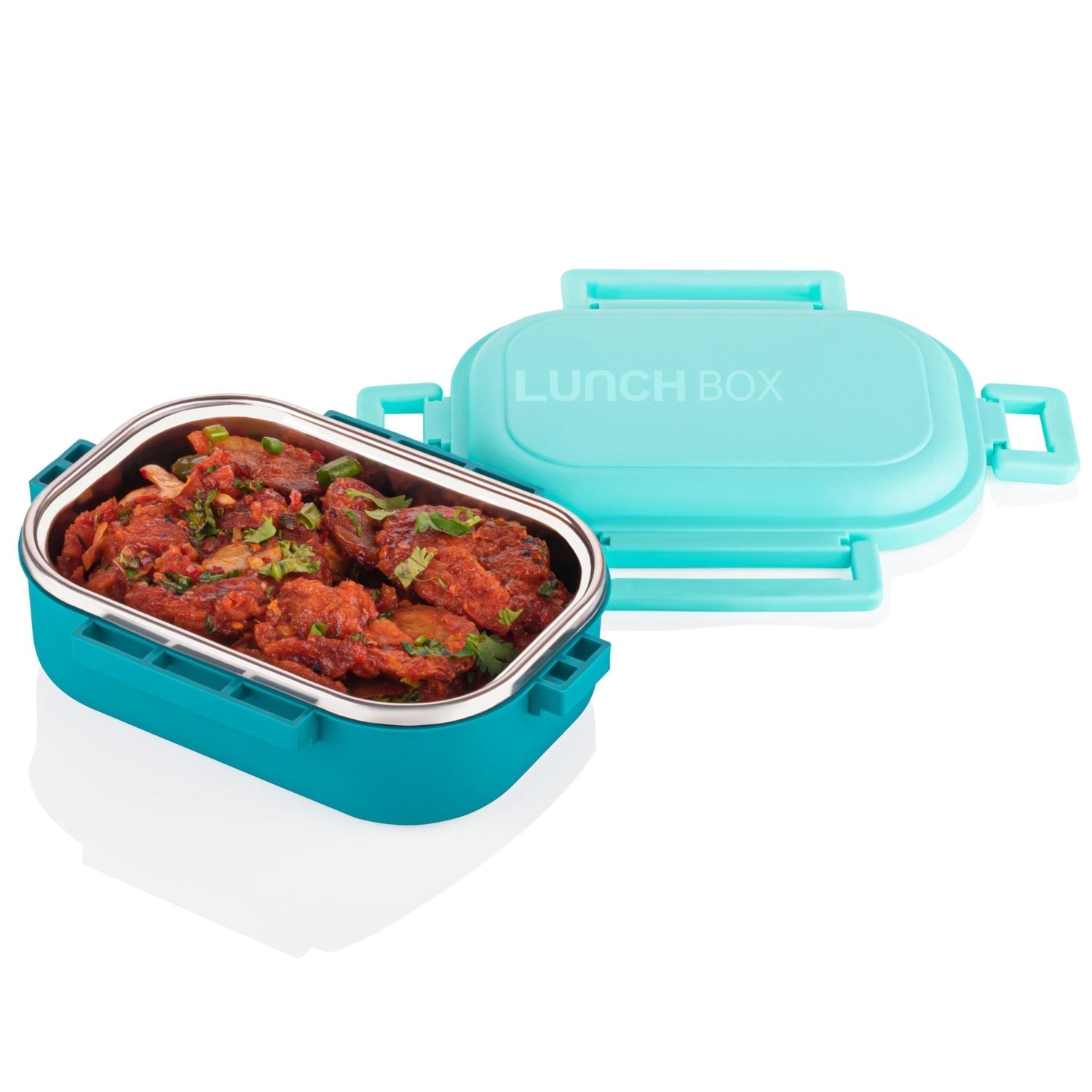 Insulated Testy Stainless Steel Leakproof Lunch Box With Spoon (1 Set) Signature kart