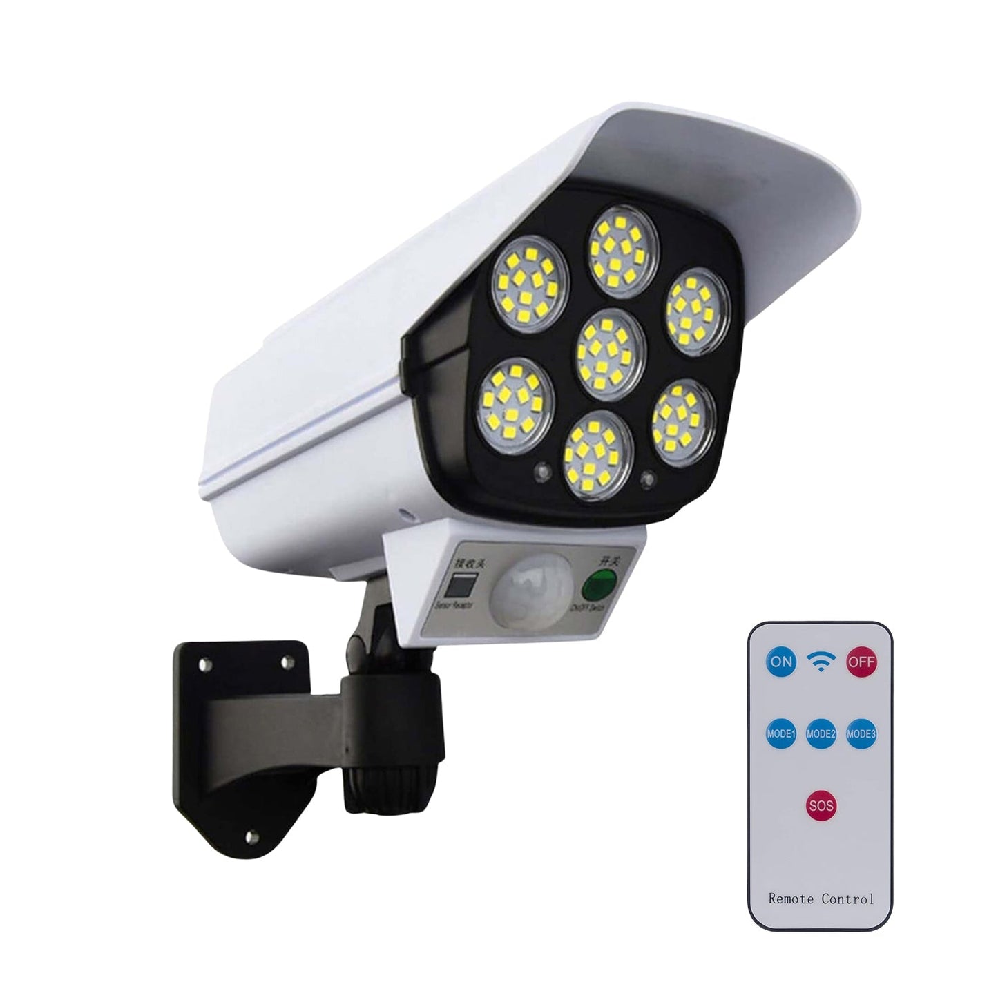 Solar Light Outdoor Motion Sensor Security Camera Shaped Dummy Wall Lamp (1 Pc) signaturekarts
