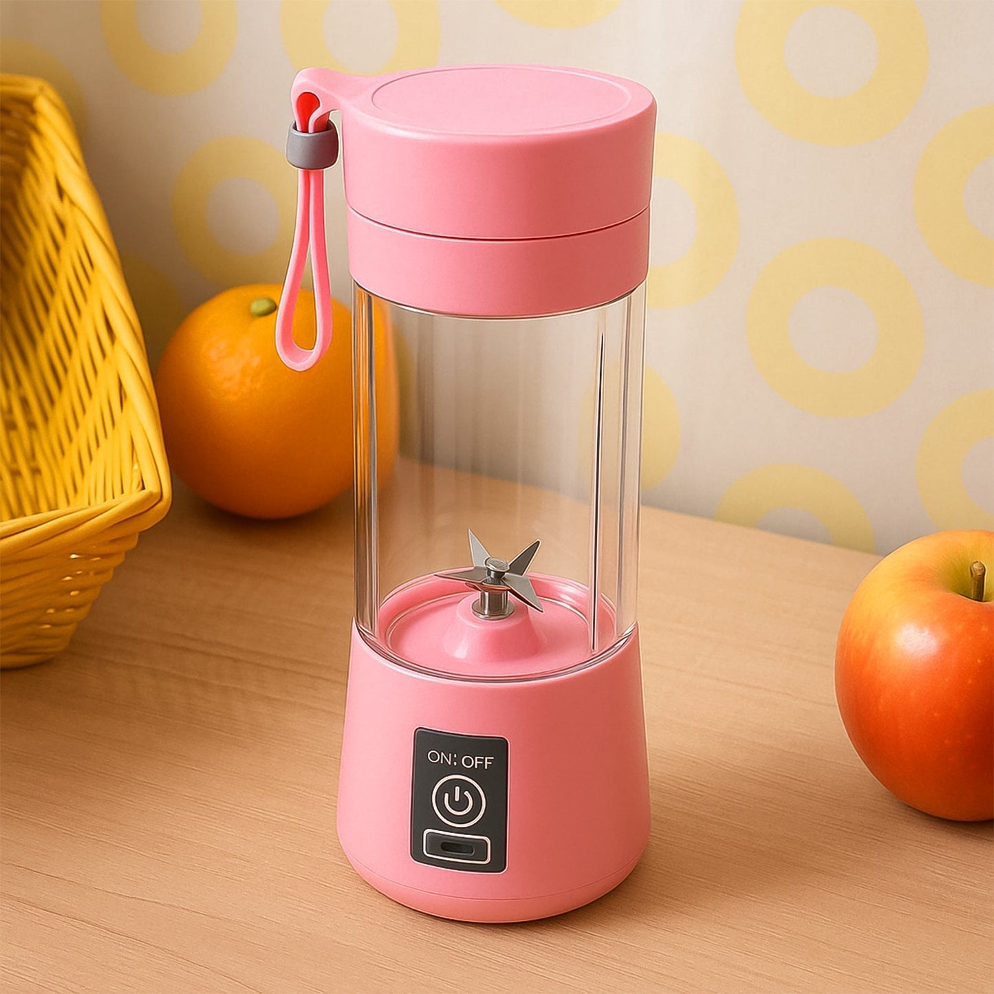Portable USB Electric Juicer – 6-Blades Protein Shaker Blender Cup (380 ML) Signature Kart