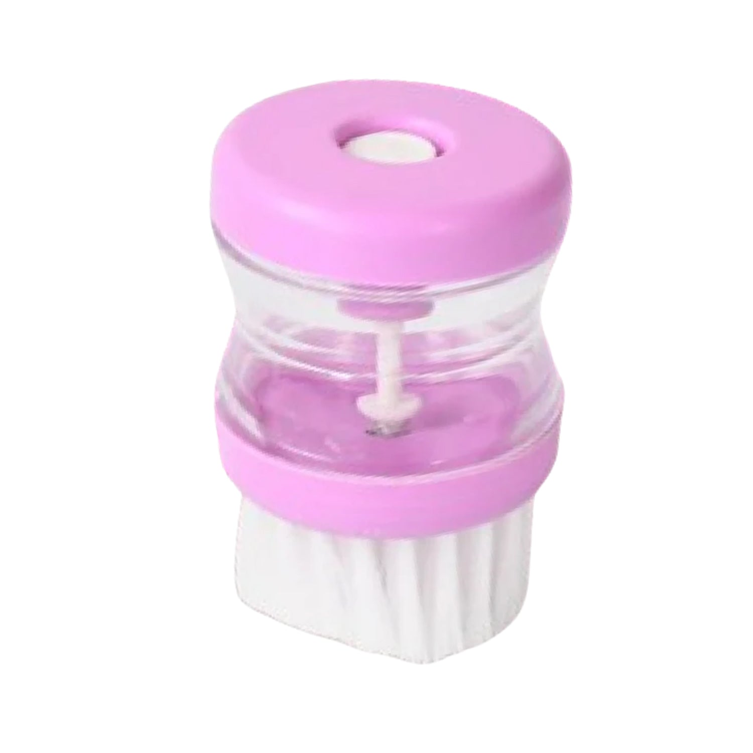 Plastic Wash Basin Brush Cleaner with Liquid Soap Dispenser (Multicolour) Signature Kart