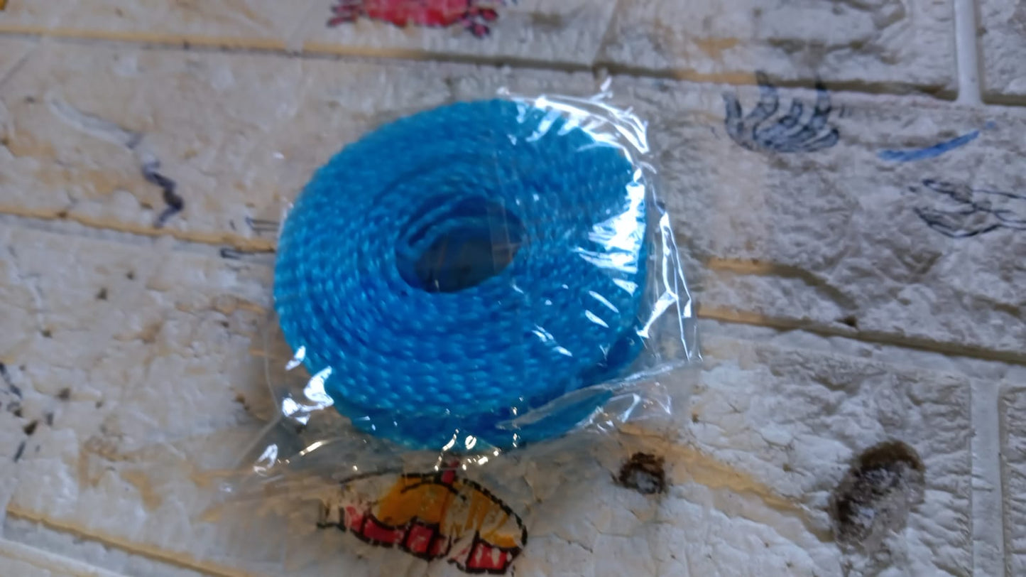 3 Meter Anti-Slip Clothesline Rope - Nylon, Hooks, Indoor/Outdoor signaturekarts
