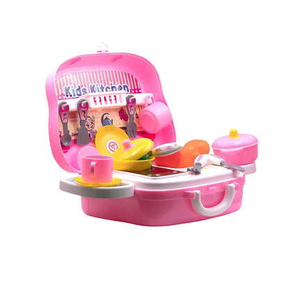 Kitchen Set for Kids Girls Pretend Play Toys Little (23 Pcs Set Approx) Signaturekarts