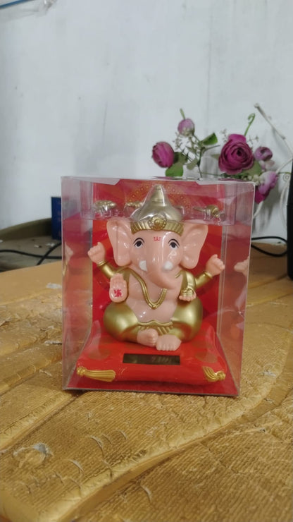 Solar-Powered Dancing Ganesha Idol – Decorative Lord Ganpati Showpiece with Movement signaturekarts