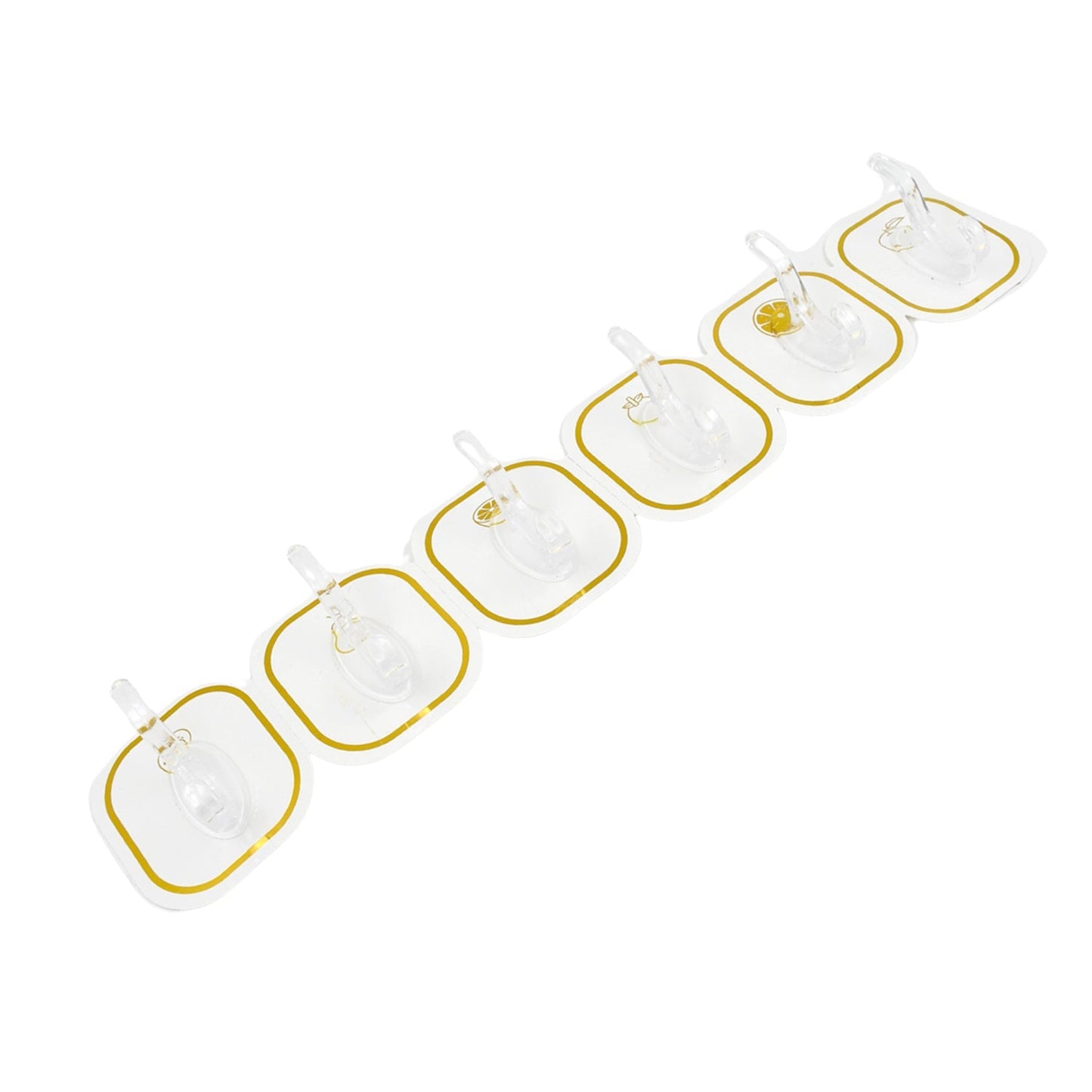TRANSPARENT ADHESIVE WALL HOOK (6 PCS SET) signaturekarts