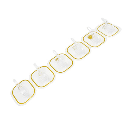 TRANSPARENT ADHESIVE WALL HOOK (6 PCS SET) signaturekarts