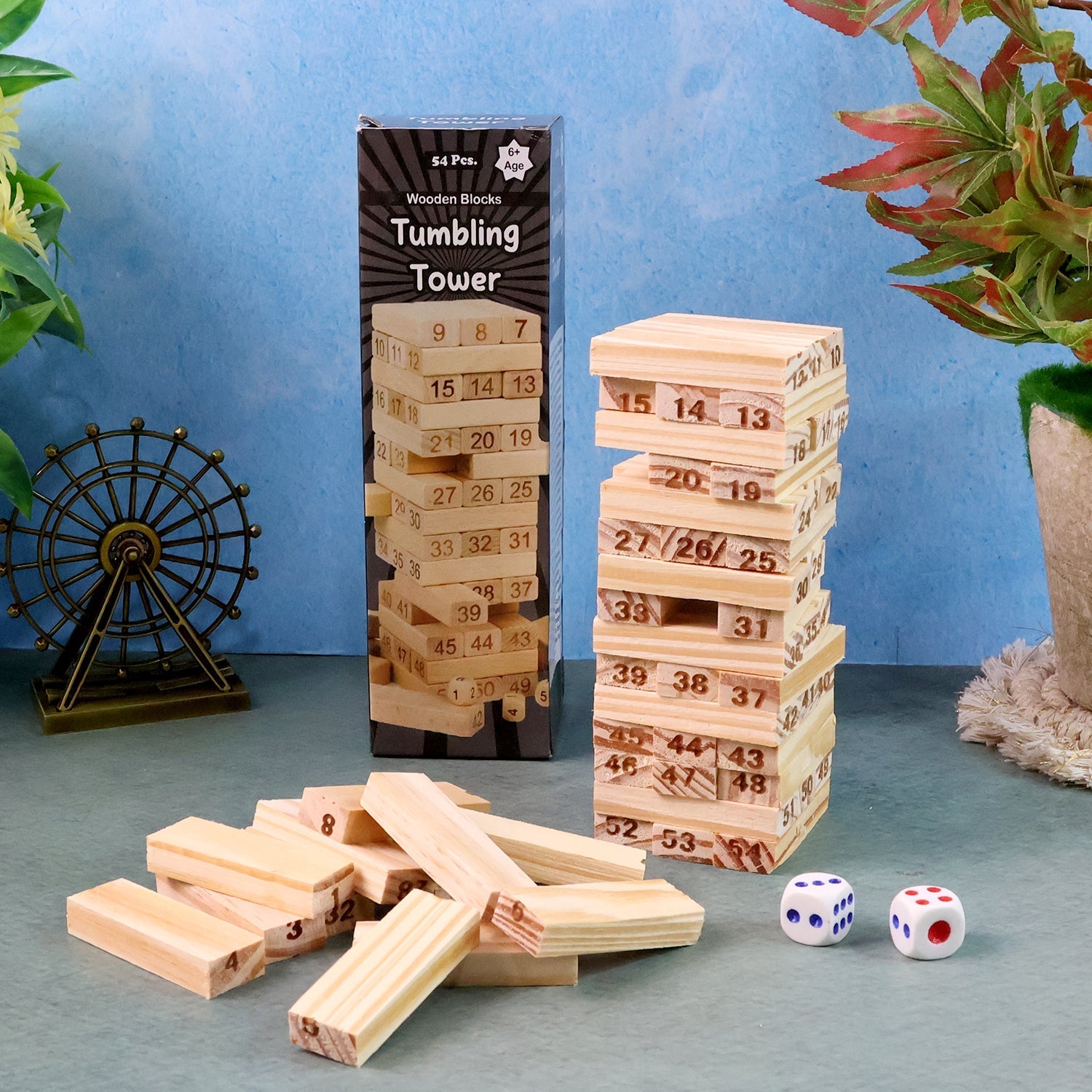Wooden Tumbling Tower Game - (Set) signaturekarts