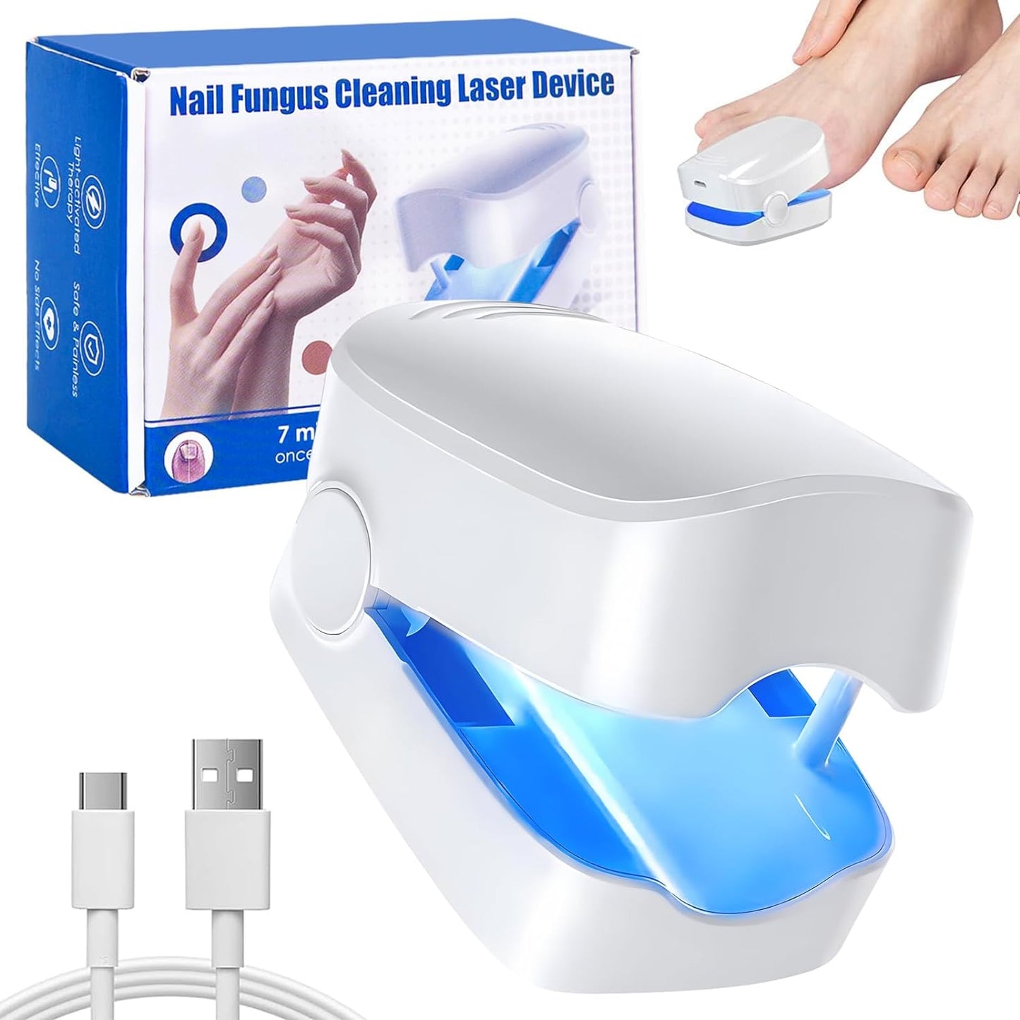 Rechargeable Nail Fungus Laser – Anti-Fungal Device Toenails, Hands & Feet (Home Use) signaturekarts
