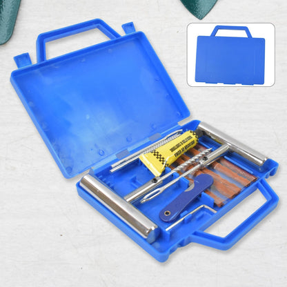 Portable Tire Repair Kit Tyre Repairing Tool Set with Box (13 Pcs Set) Signaturekarts