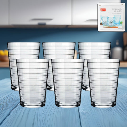 Apex Pyramid Ringo Plastic Glass – 300ml Approx | Durable, Crystal-Clear Tumbler Signature kart