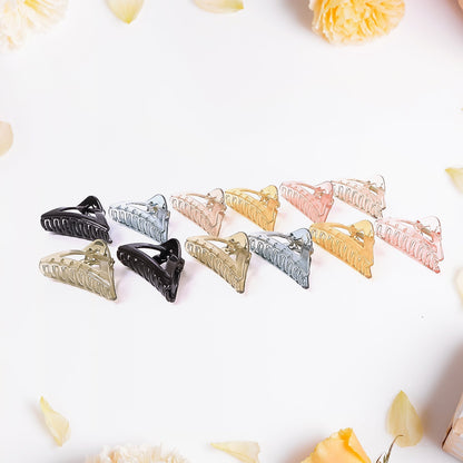Triangle Shape Mix Color Plastic Hair Claw Clip for Women and Girls – 1 Pc Signature kart